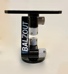 BALZOUT HELIX, SOLIX MOUNT 12" ARM, ROUND BASE, ANODIZED BLACK, SILVER KNOBS