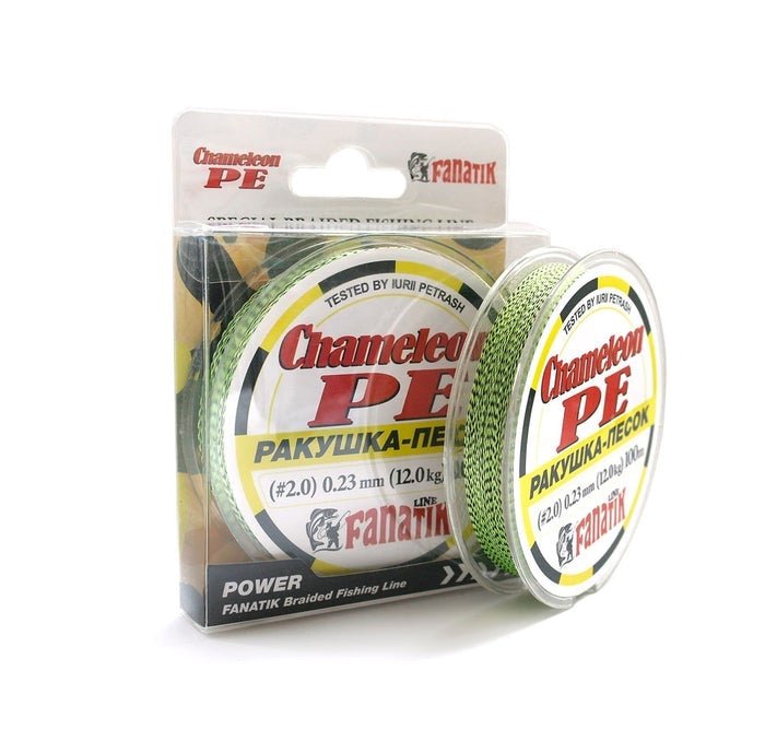 PE-braid FANATIK  Chameleon PE X4 100 m SHELL-SAND-Braid line-Fanatik