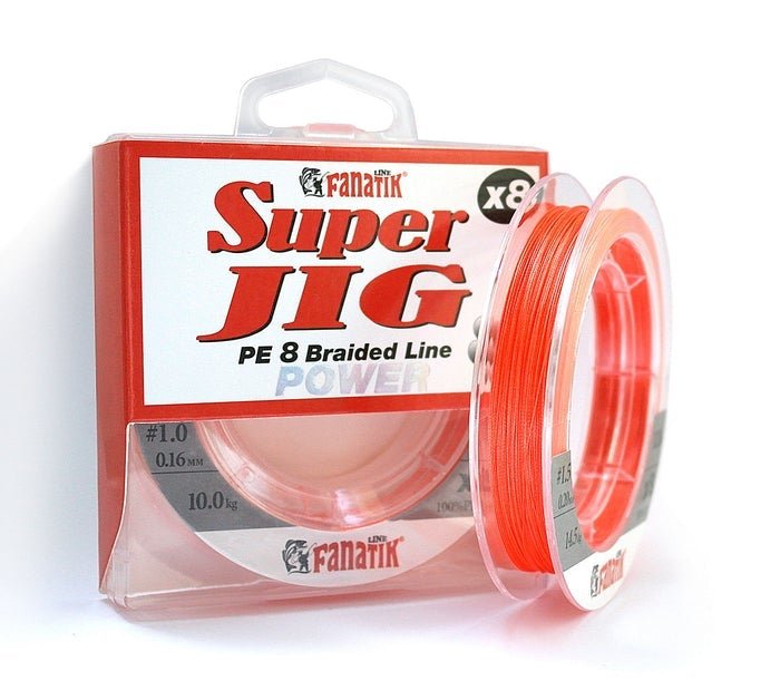 PE-line FANATIK Super Jig PE X8 120m Orange-Braid line-Fanatik