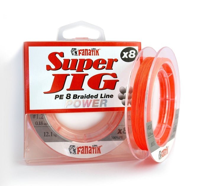 PE-line FANATIK Super Jig PE X8 120m Orange-Braid line-Fanatik