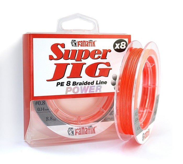 PE-line FANATIK Super Jig PE X8 120m Orange-Braid line-Fanatik